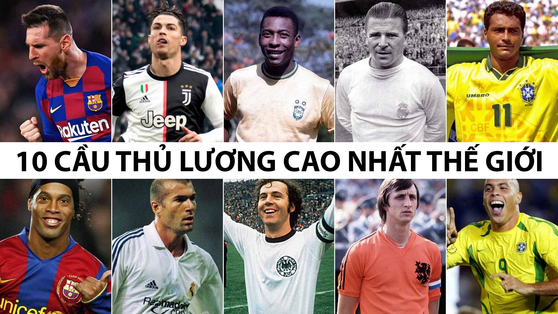 10 cầu thủ lương cao nhất thế giới